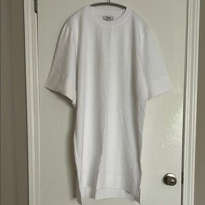 COS Oversized White T-shirt Dress Classic Crew Neck